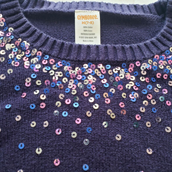 Gymboree 7/8 Sequin Sweater Outfit Set Woodland Weekend - Picture 2 of 4